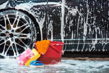 Car being washed with soap and water | Parkville Auto Body